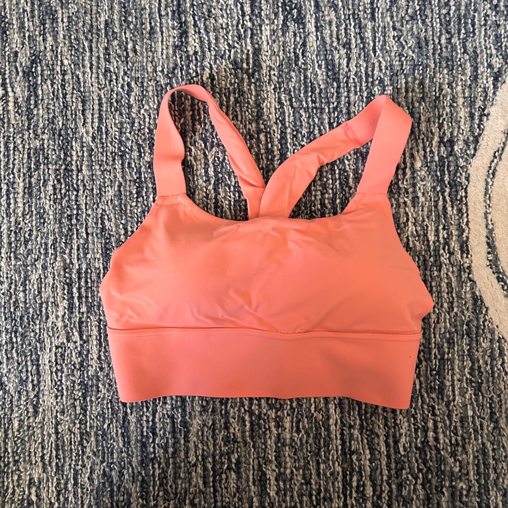 athleta coral sports bra